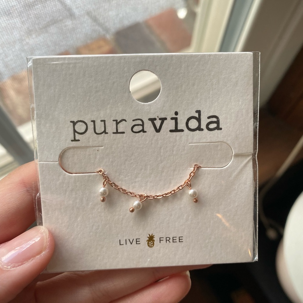 Rose gold pura vida necklace